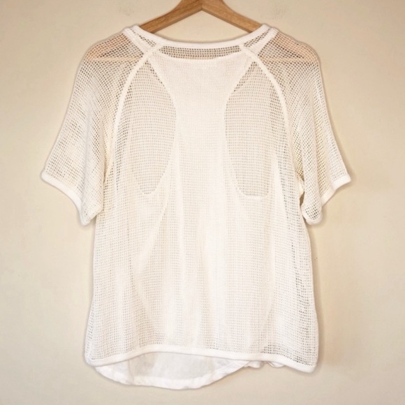 rag & bone double layer mesh tee white size large - Picture 3 of 6